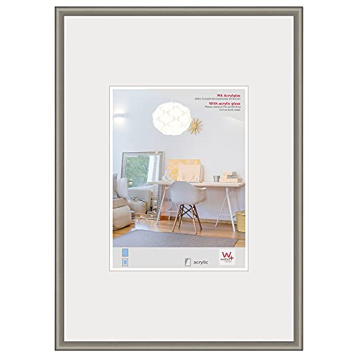 🔥 SELTEN SO GÜNSTIG (-59%) walther design Bilderrahmen stahl 59,4 x 84 cm (DIN A1)mit Kunstglas, New Lifestyle Kunststoffrahmen KVX684D