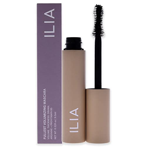 ILIA - Fullest Volumizing Mascara | Weightless, Buildable, Smudge + Flake-Free, Sensitive Eyes Safe | Full, Thick, Healthier Lashes | Non-Toxic, Vegan, Cruelty-Free (Full Size; 0.32 fl oz | 9.5 ml)