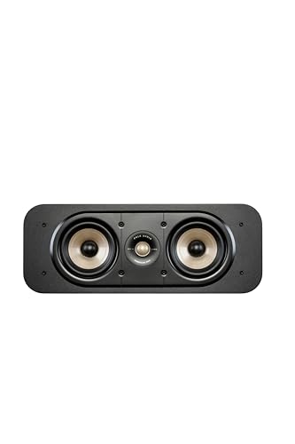 Alto-falante de canal central Polk Signature Elite ES30, alto-falantes de home theater, certificado de áudio de alta resolução, compatível com Dolby Atmos e DTS:X, tweeter de 2,5 cm e dois woofers de