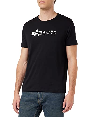 🔥 STARKER PREIS (-42%) Alpha Industries Alpha Label T 2 Pack T-Shirt für Herren Black