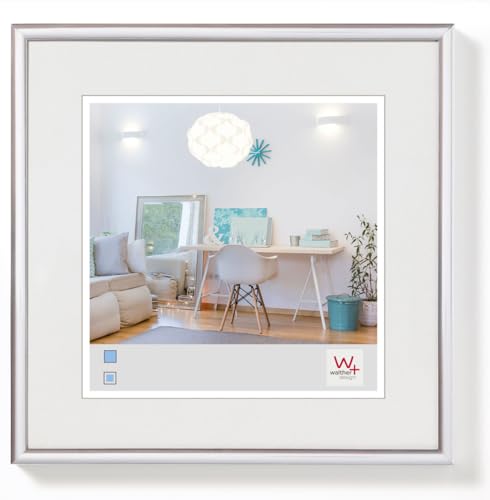 🔥 SELTEN SO GÜNSTIG (-46%) walther design Bilderrahmen silber 13 x 13 cm New Lifestyle Kunststoffrahmen KV313S