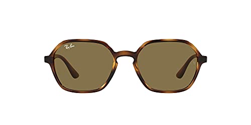 Ray-Ban RB4361 Round Sunglasses, Havana/Dark Brown, 52 mm
