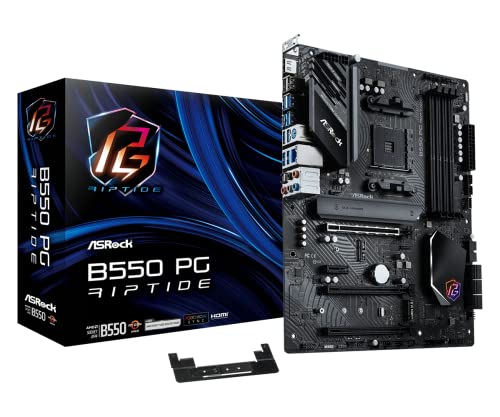 Placa-Mãe ASRock Phantom Gaming B550 PG Riptide, AMD B550 , ATX, DDR4, Preto - 90-MXBGH