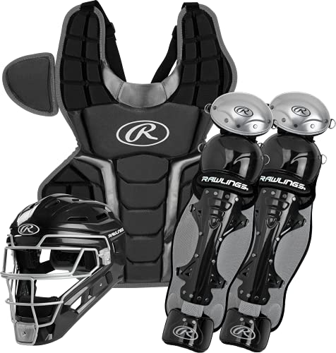 Rawlings | RENEGADE 2.0 Catcher's Set | Baseball | NOCSAE Certified | Adult 15+ | Black/Silver