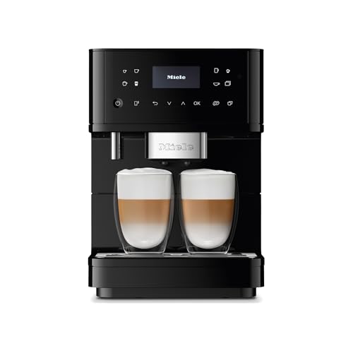 Miele CM 6160 MilkPerfection Automatic Wifi Coffee Maker & Espresso Machine Combo, Obsidian Black - Grinder, Milk Frother
