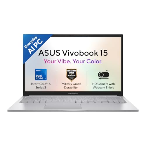 ASUS Vivobook 15 (2026),Intel Core 5 320 (Series 3-Latest Gen),Fingerprint Sensor,Intel iGPU,16GB/512GB,FHD,15.6"(39.6 cm),Win 11,M365 Basic(1Y),Offic