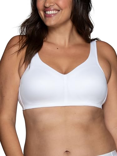 Vanity Fair Women's Beyond Comfort Seamless Back Wireless Bra, Simple Sizing - White, 2XL