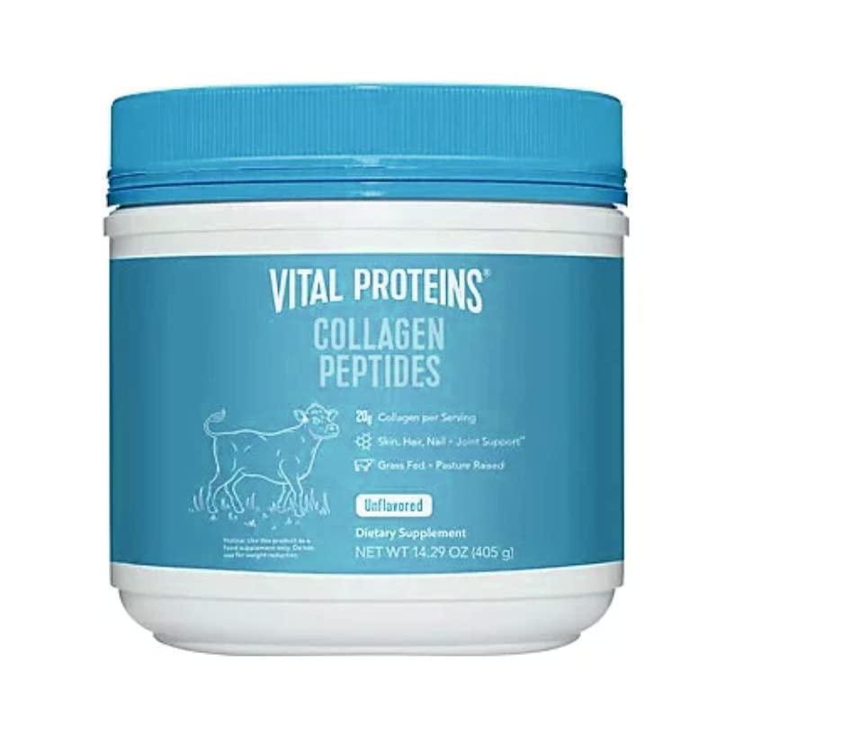 Vital Proteins Collagen Peptides Powder - Grass Fed Collagen Peptides for Hair, Nail, Skin, Bone & Joint Health, Unflavored, 14.3oz