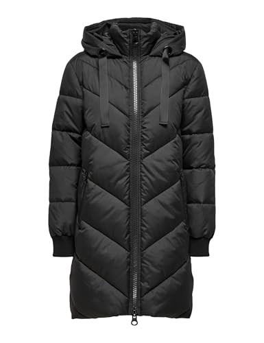 (-46%) JDY Damen Jdyskylar Padded Hood Jacket Otw Noos, Schwarz, S