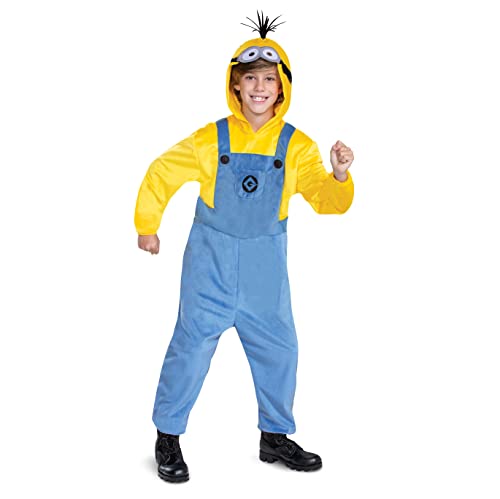 Disguise Kevin Minion Costume for Kids, Official Minions Rise of Gru Kevin Costume Outfit and Headpiece, Child Size Small (4-6)