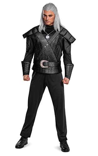 Disguise mens Geralt of Rivia for Men, Official Witcher Outfit and Faux Armor Adult Sized Costumes, As Shown, Men s Size Extra Large 50-52 US