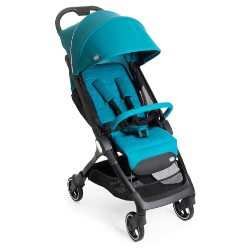 Chicco Chicco We Foldable Travel Stroller Ultra-Light 0 Months to 22 kg, Reclining with Sleeping Position, Padded Straps, Compact Closure, Cover and Rain Protection – Balsam Blue