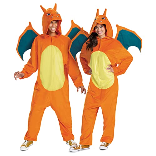 Disguise unisex adult Charizard for Adults, Deluxe Official Pokemon Halloween Sized Costumes, As Shown, Medium 38-40 US