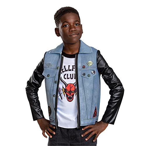 Disguise Eddie Costume for Kids, Official Stranger Things Costume Jacket Top, Child Size Extra Large (14-16)