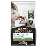 Purina Pro Plan LiveClear Dry cat Food for Kittens Cat Allergen Reducer Chicken and Rice Formula - 5.5 lb. Bag