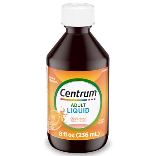 Centrum Liquid Multivitamin for Adults, Multivitamin/Multimineral Supplement with B Vitamins and Antioxidants, Citrus Flavor - 8 Fl Oz