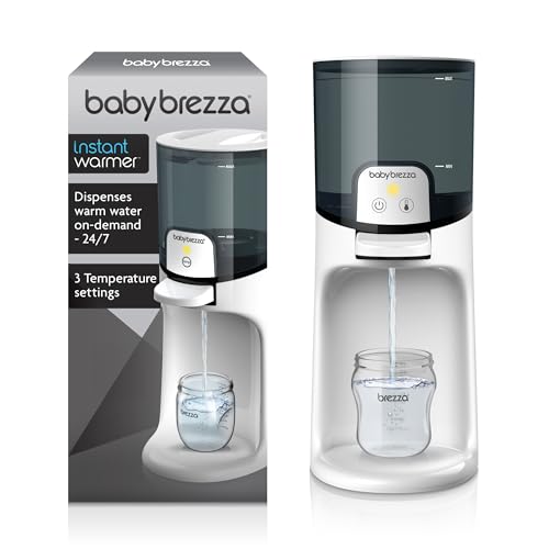 Baby Brezza Instant Baby Bottle Warmer - Fast Water Warmer Instantly Dispenses 24/7 in 3 Temperatures, White