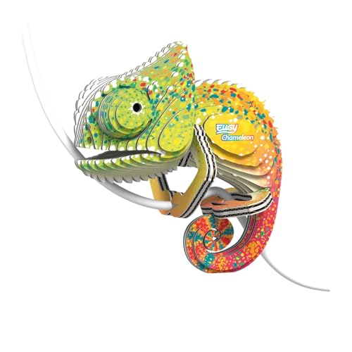 Eugy Chameleon 3D Puzzle, 31 Piece Eco-Friendly Educational Toy Puzzles for Boys, Girls & Kids Ages 6+
