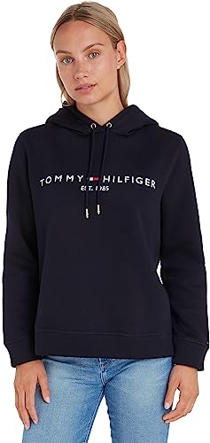 (-40%) Tommy Hilfiger Damen Hoodie Heritage mit Kapuze, Blau (Desert Sky), XXL