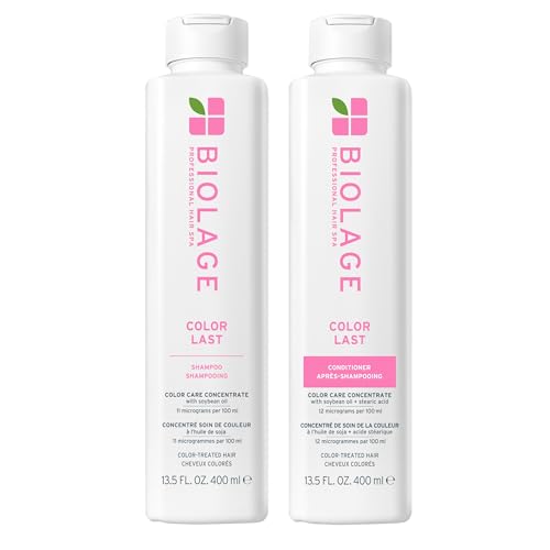 Biolage Color Last Shampoo & Conditioner Bundle | Helps Protect Hair & Maintain Vibrant Color | For Color-Treated Hair | Paraben & Silicone-Free | Vegan