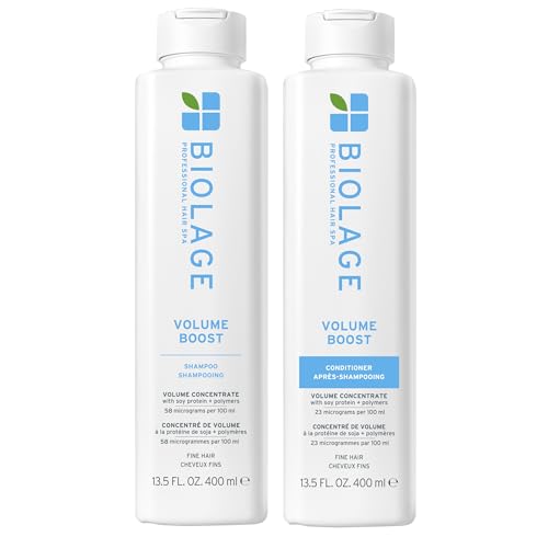 Biolage Volume Boost Shampoo & Conditioner Set - Lightweight Volume & Shine, Gently Cleanses and Plumps Hair, For Fine Hair, Paraben & Silicone-Free, 13.5 Fl Oz