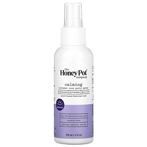 The Honey Pot Company - Refreshing and Restorative Panty and Body Plant-Derived Deodorant Spray - Paraben & Sulfate Free - Lavender Rose - 4 fl. oz.
