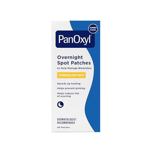 PanOxyl PM Overnight Spot Patches, Advanced Hydrocolloid Healing Technology, Fragrance Free, 80 Count