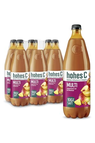 🔥 STARKER PREIS (-29%) hohes C Multivitamin (6 x 1l), 100% Saft, Apfel, Orange, Ananas, Maracuja, Mango, 9 Vitamine, ohne Zuckerzusatz laut Gesetz, vegan