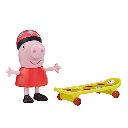 Peppa Pig George's Adventures - George Figure with Skateboard Toy Set for Preschool Ages, Playsets for Girls
