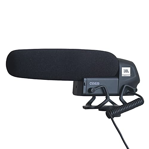 JBL Commercial Cssg20 On-Wired Camera Shotgun Condenser Microphone For Cameras & Smartphones Ideal For Youtubers, Vloggers, News Gathering, Content Cr