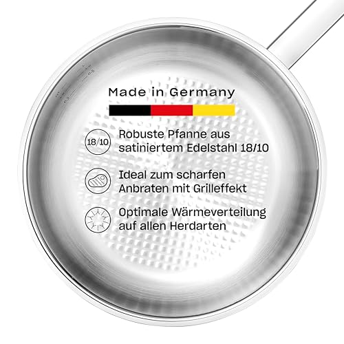 (-35%) Fissler Original-Profi Collection/Edelstahl-Pfanne (Ø 28 cm) Stielpfanne mit Innen-Skala, novogrill Bratfläche - Induktion
