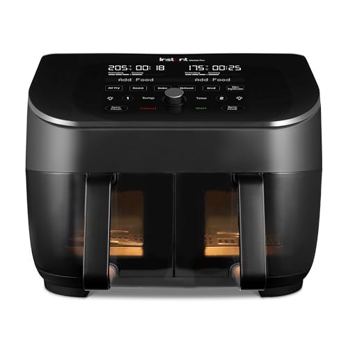 Instant Pot - Vortex Plus Dual Black Air Fryer - Large 7.4L, Family Size - Twin, Double...