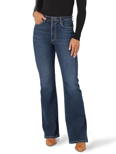 Wrangler Womens High-Waisted Fierce Flare Jeans, Brockton, 12 1 US
