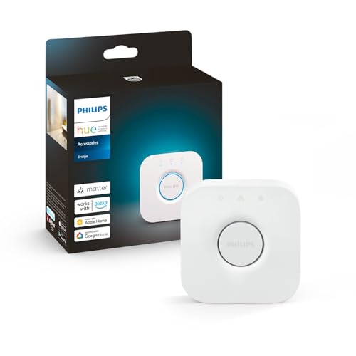(-25%) Philips Hue Bridge Standardsteuerung für Hue-Beleuchtungssysteme, intelligente Steuerzentrale zur Steuerung von Hue-Smart-Home-Leuchten, kompatibel mit Sprachsteuerung und über App von überall aus