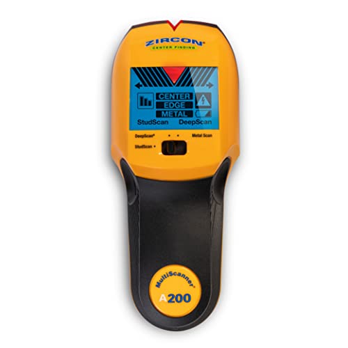 Zircon MultiScanner A200 – Electronic Wall Scanner Stud Finder &amp; Metal Detector with Live AC Wire Detection, SpotL