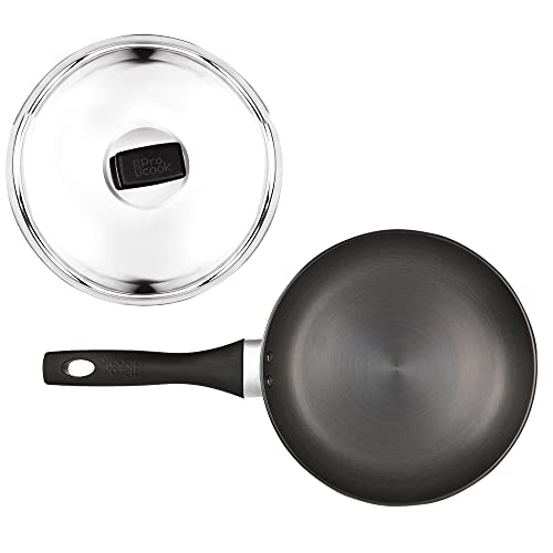 Induction Cookware & Gas Stove Friendly Hard Anodized Non-Stick Fry Pan 26 cm/2.2 Litre | Stainless Steel Lid Fry Pan for Stir-Fry | Omelette Pan | Fi