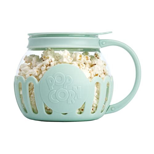 Pipoqueira para micro-ondas Ecolution Micro-Pop, 1,4 L, vidro/plástico, Aqua