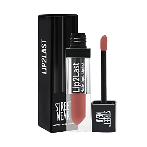 Street Wear Lip2Last Matte Liquid Lipstick -Mood Nude (Nude) - 5 Ml - Transferproof, Smudgeproof, Mask Friendly, Non-Drying Formula, Enriched With Vit