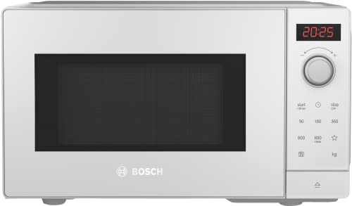 (-46%) Bosch FFL023MW0 Serie 2 Mikrowelle, 26 x 44 cm, 800 W, Drehteller 27 cm, Türanschlag Links, AutoPilot 7 mit 7 Automatikprogramme, Reinigungsunterstützung, LED-Touchdisplay, Weiß