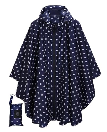 Fashion Hooded Rain Poncho Waterproof Raincoat Jacket with Pocket for Women/Men/Adult