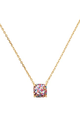 kate spade new york Mini Small Square Pendant, Multi Glitter, One Size