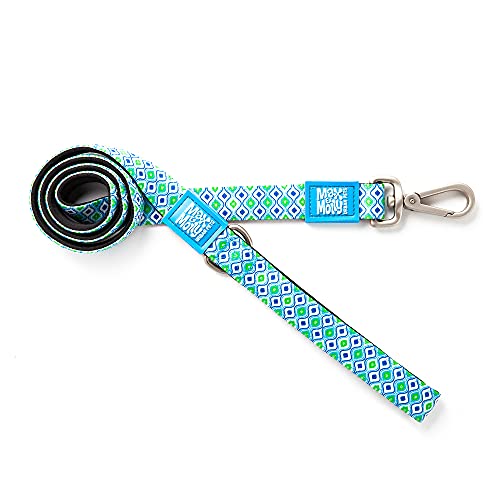 Max & Molly Classic Dog Leash, Comfort Grip Handle, Durable & Strong Neoprene Fabric, Brushed Silver Hardware, Secure Easy Attach Snap Hook, Upper D-Ring for Accessories, Machine Washable