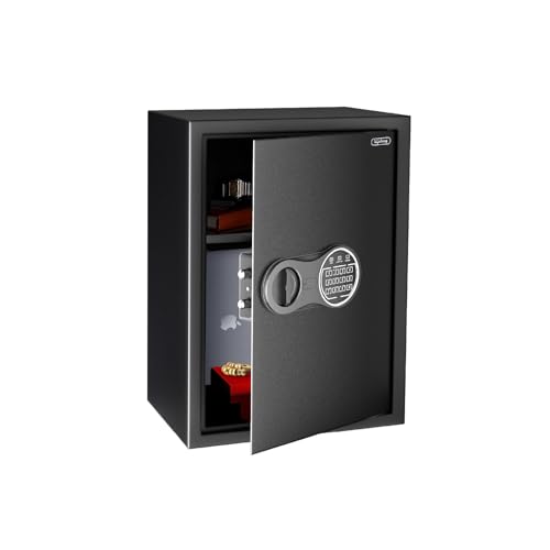 Lifelong 56 L Digital Safe Locker Box For Home & Office | Essential Smart Home Locker For Gold, Jewellery, Cash | Tijori Box | Electoric Keypad & Keys
