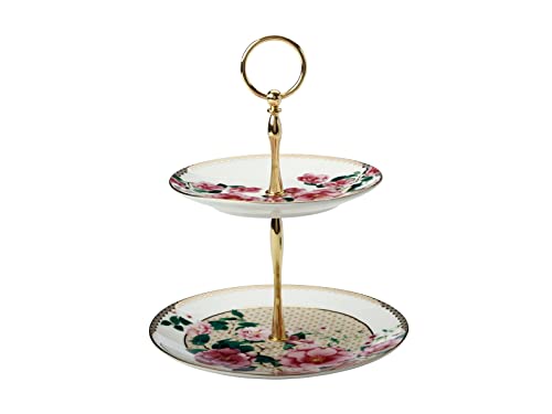 Maxwell & Williams Teas & C's Silk Road 2 Tiered Cake Stand White Gift Boxed