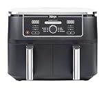 Ninja Foodi MAX Dual Zone AF400EU Heißluftfritteuse, 9,5 L, 2 Kammern, 6 Funktionen, 2470 W, Kupfer/Schwarz
