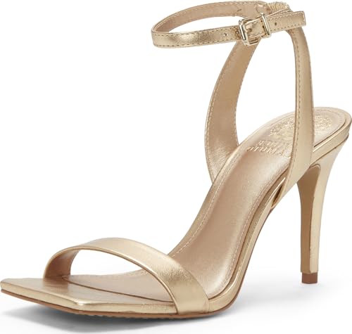 Vince Camuto womens Saprenda Ankle Strap Heeled Sandal, Egyptian Gold, 8.5 US
