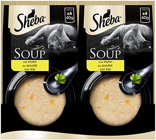 (-18%) SHEBA Soup Adult Katzen-Nassfutter Portionsbeutel mit Huhn 10 x 4 x 40g, 40er Pack