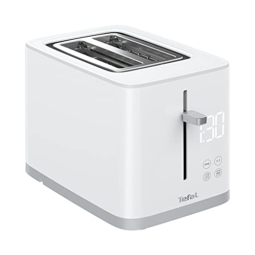 🔥 STARKER PREIS (-46%) Tefal TT6931 Sense Toaster | 7 Bräunungsstufen | Digitaldisplay | Countdown | Aufwärmen/Auftauen | Krümelschublade | Stopp-Taste | Weiß