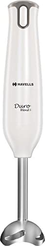 Havells Duro Blend - S Low Noise 300 Watt Hand Blender With Detachable Stainless Steel Stem, Double Bush,Copper Motor & 2 Years Warranty, 300 Watt