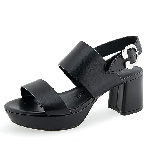Aerosoles CAMERA Heeled Sandal, Black Leather, 9M